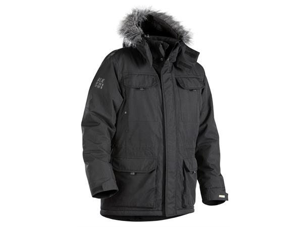 Blåkläder Vinterparkas m/fuskepelskrave Svart M