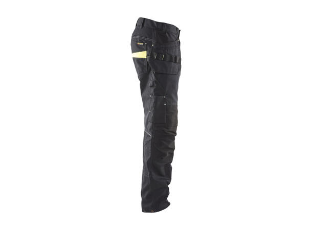 Blåkläder 1496 Servicebukse Stretch Svart/Gul C158