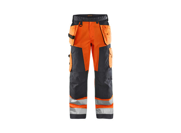 Blåkläder 1568 Håndverksbukse Varsel HiVis Oransje C44