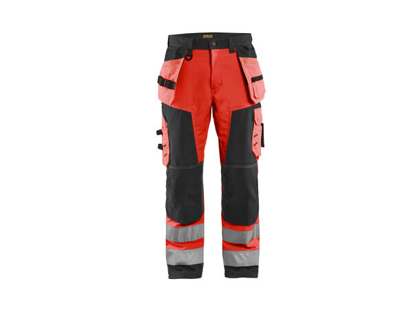 Blåkläder Bukse varsel softshell HiVis Rød, str.D112