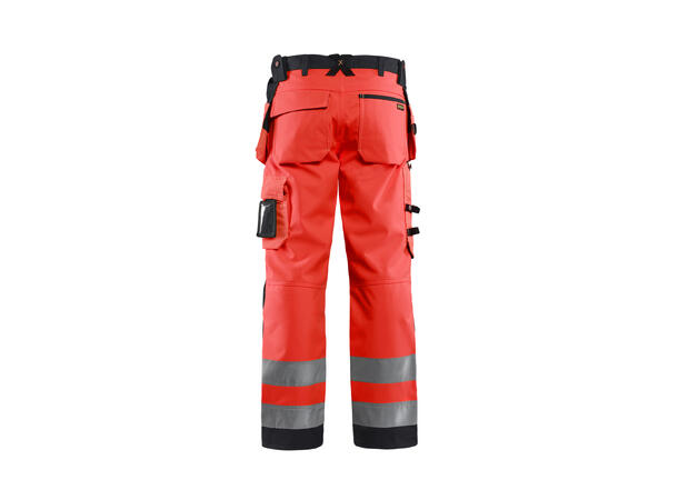 Blåkläder Bukse varsel softshell HiVis Rød, str.D112