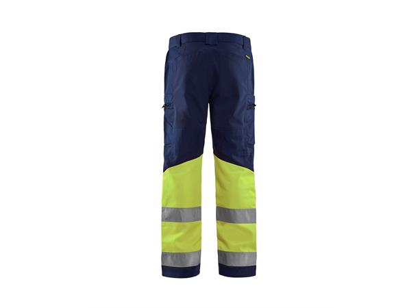 Blåkläder Bukse varsel stretch Marineblå/Gul C146