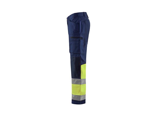 Blåkläder Bukse varsel stretch Marineblå/Gul C146