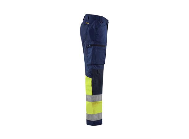 Blåkläder Bukse varsel stretch Marineblå/Gul C146
