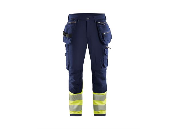 Blåkläder Varselbukse 4-veisstretch Marineblå/Gul, str.C146