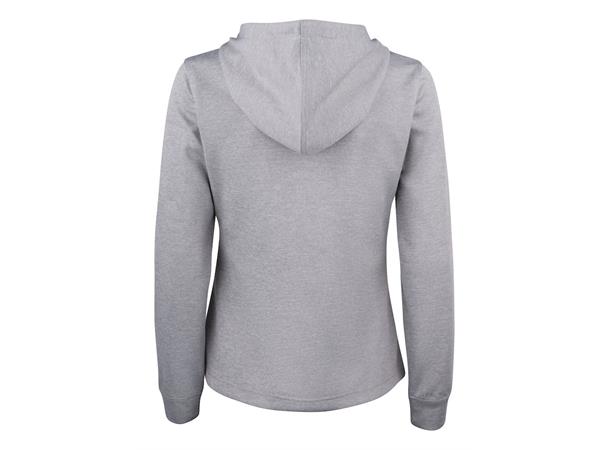Clique Basic Active hood full zip DAME Gråmelert M