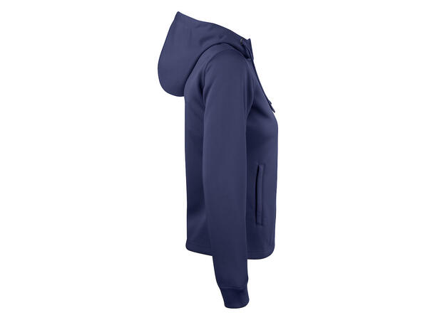 Clique Basic Active hood full zip DAME Marineblå XS