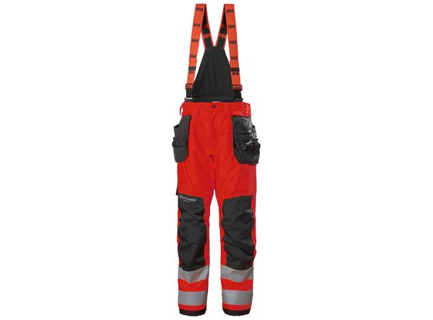 Helly Hansen Alna 2.0 håndverkbukse Kl.2 HiVis Rød, str.C56, vinter