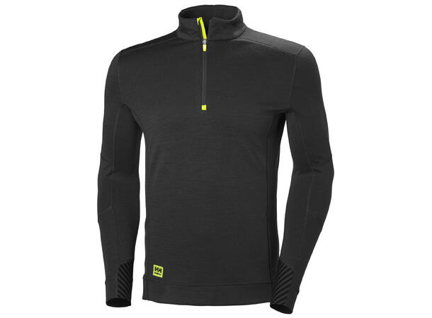 Helly Hansen Lifa genser Svart, str.L med 1/2 glidelås