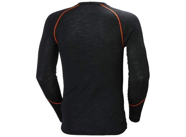 Helly Hansen Fakse Ls rund hals Svart, str.2XL