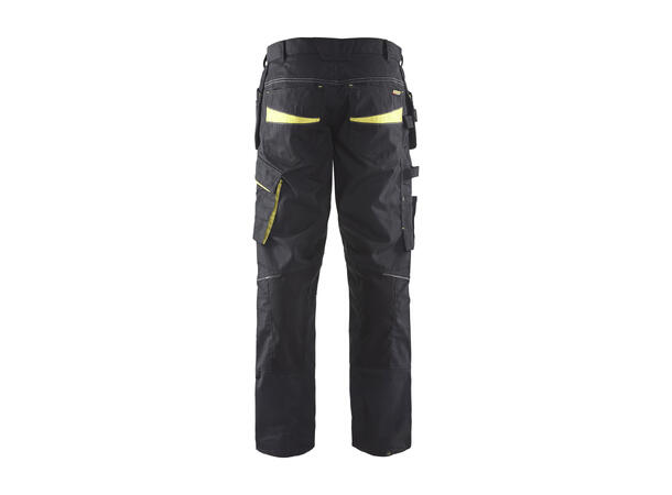 Blåkläder 1496 Servicebukse Stretch Svart/Gul D120