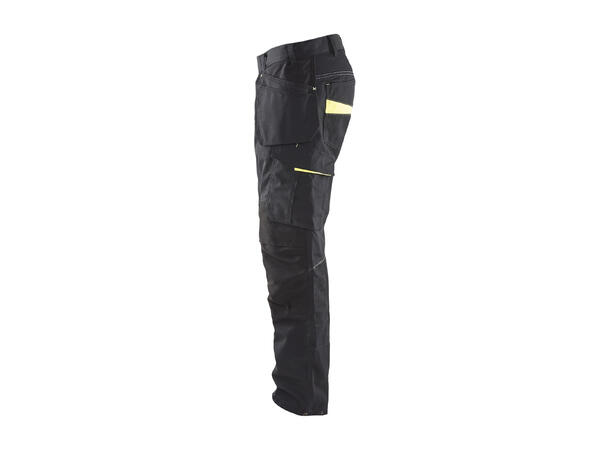 Blåkläder 1496 Servicebukse Stretch Svart/Gul D120
