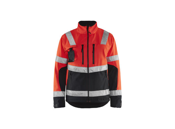 Blåkläder 4900 Softshelljakke Varsel HiVis Rød XXXL