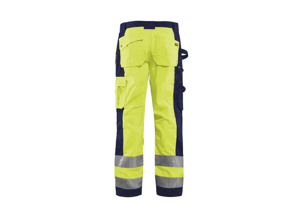 Blåkläder Bukse varsel med spikerlommer Gul/Marineblå, str.C54
