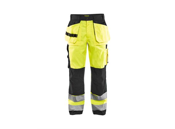 Blåkläder Bukse varsel med spikerlommer Gul/Svart, str.C44