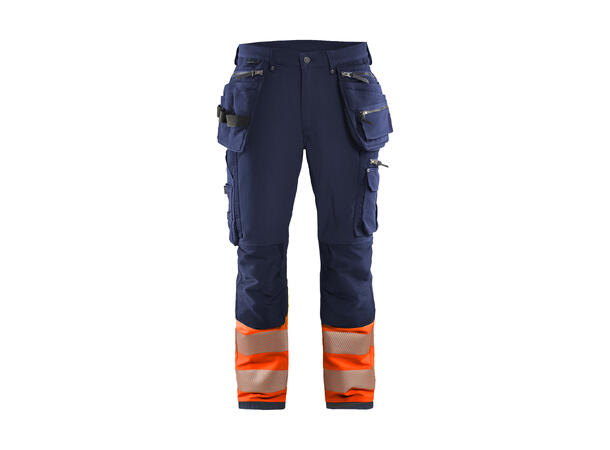 Blåkläder Varselbukse 4-veisstretch Marineblå/Oransje, str.C56