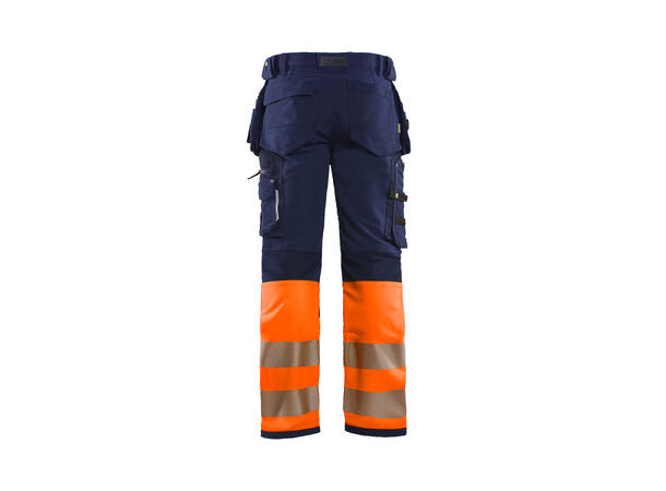 Blåkläder Varselbukse 4-veisstretch Marineblå/Oransje, str.C56
