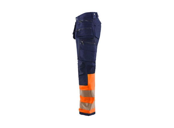 Blåkläder Varselbukse 4-veisstretch Marineblå/Oransje, str.C56