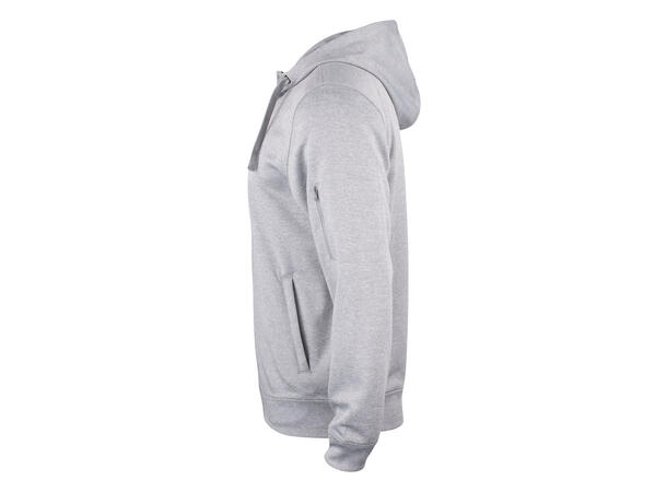 Clique Basic Active hood full zip Gråmelert XS