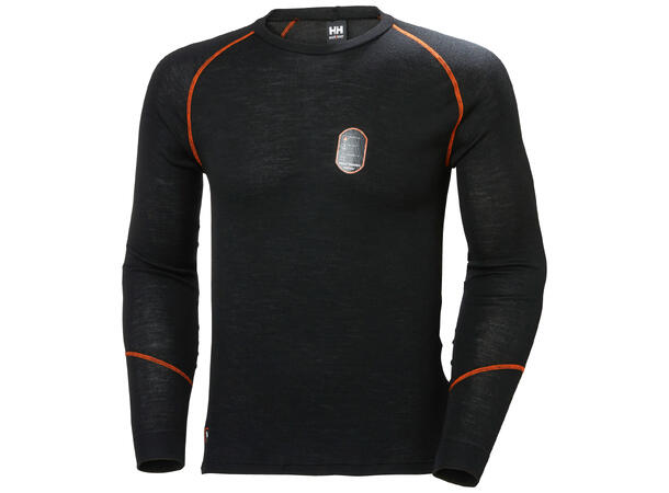 Helly Hansen Fakse Ls rund hals Svart, str.3XL