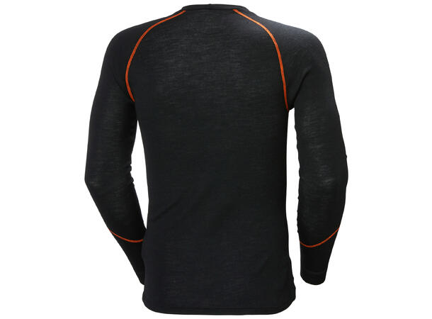 Helly Hansen Fakse Ls rund hals Svart, str.3XL