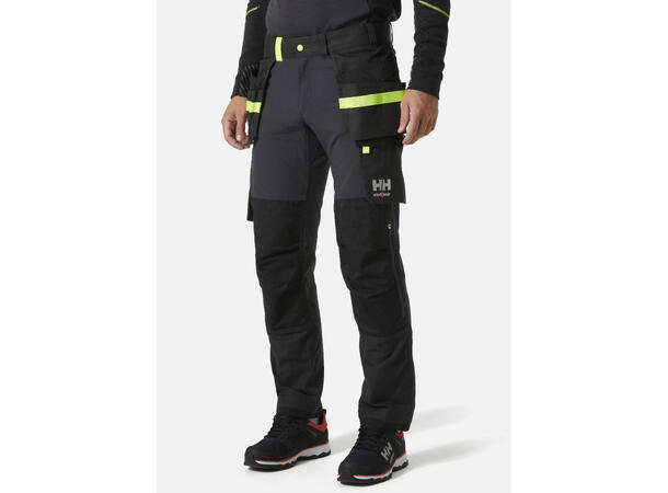 Helly Hansen Oxford 4X Håndverksbukse Grå/Gul D100