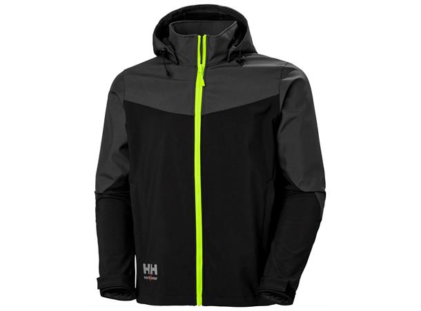 Helly Hansen Oxford Softshell jakke Svart/Gul 4XL
