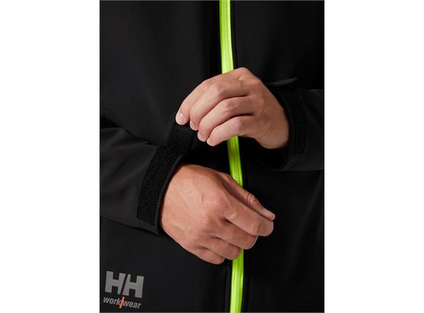 Helly Hansen Oxford Softshell jakke Svart/Gul 4XL