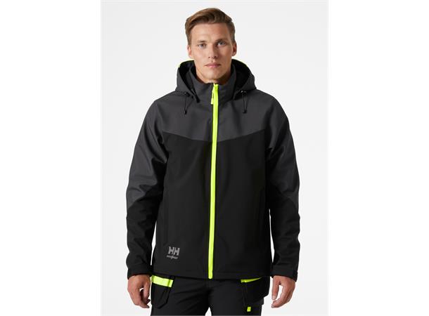 Helly Hansen Oxford Softshell jakke Svart/Gul M