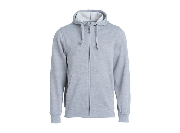 Clique Basic Full Zip Mens Gråmelert, str. XXL