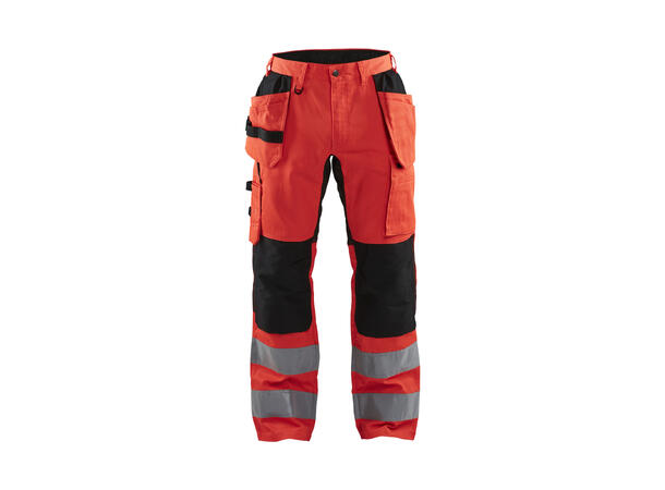 Blåkläder 1552 Håndverksbukse Varsel HiVis Rød C54
