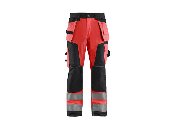Blåkläder 1568 Håndverksbukse Varsel HiVis Rød C50