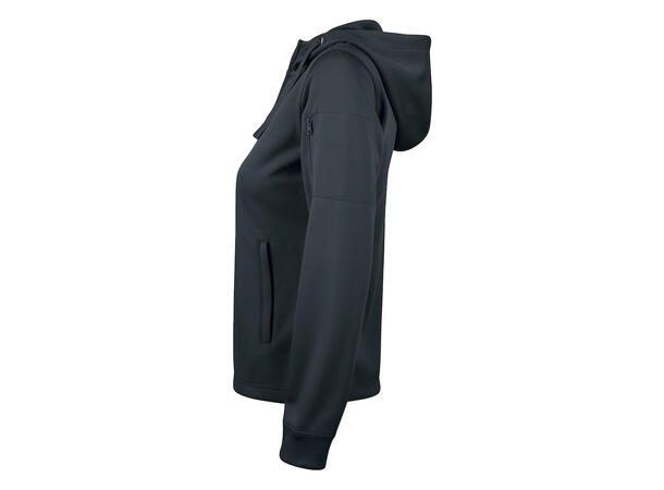 Clique Basic Active hood full zip DAME Svart XS