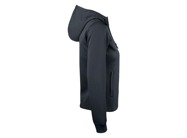 Clique Basic Active hood full zip DAME Svart XS