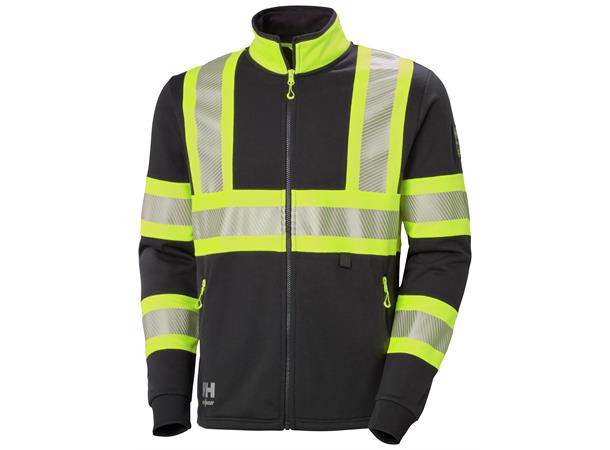 Helly Hansen ICU genser med glidelås HiVis Gul/Grå XS