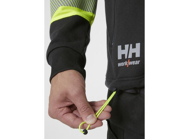 Helly Hansen ICU genser med glidelås HiVis Gul/Grå XS