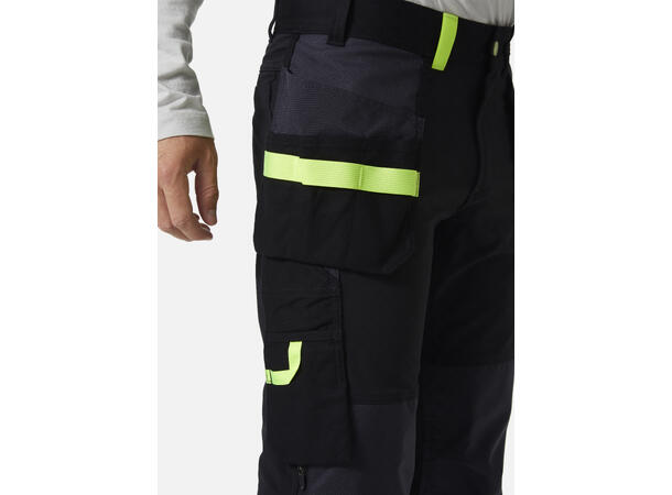 Helly Hansen Oxford 4X Håndverksbukse Svart/Gul D100