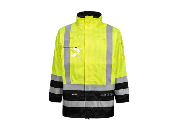 Lyngsøe Flammehemmende vinterjakke HiVis Gul L