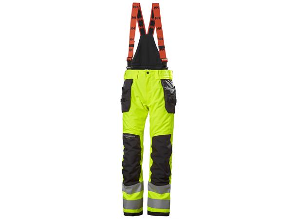 Helly Hansen Alna 2.0 håndverksbukse HiVis Gul, str.C54 skallbukse Kl.2