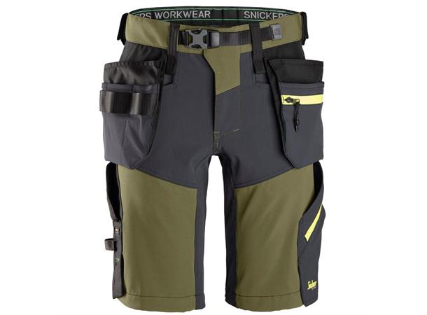 Snickers 6140 Håndverkshorts Grønn C52