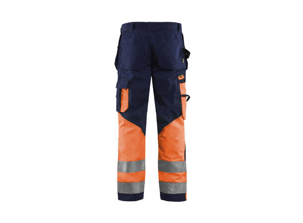 Blåkläder 1529 Håndverksbukse Varsel Marineblå/Oransje D92
