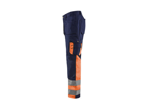 Blåkläder 1529 Håndverksbukse Varsel Marineblå/Oransje D92