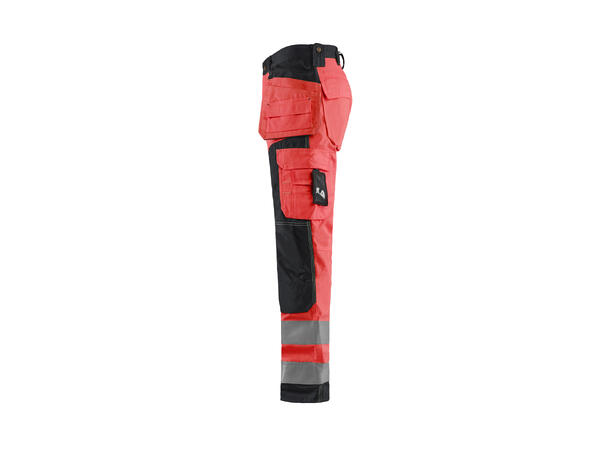 Blåkläder 1568 Håndverksbukse Varsel HiVis Rød C52
