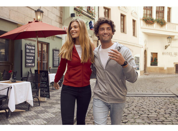 Clique Basic Active hood full zip DAME Gråmelert XS