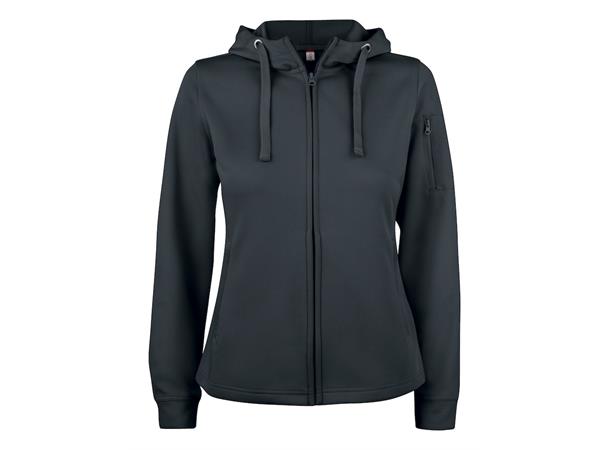 Clique Basic Active hood full zip DAME Svart S