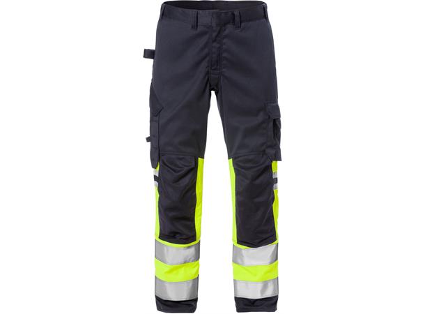 Fristads Flamestat høy synlighet stretch HiVis Gul/Blå C146