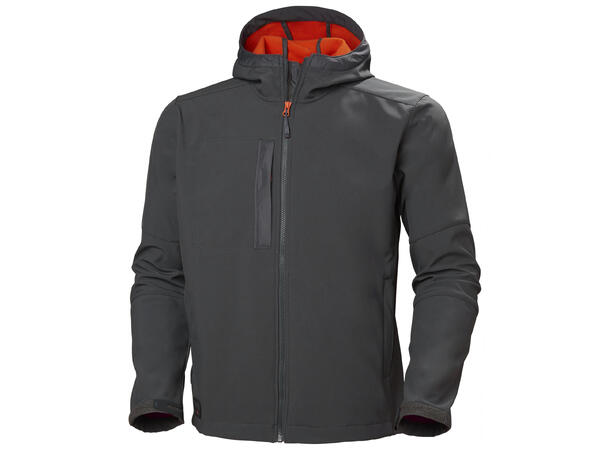 Helly Hansen Kensington Softshell jakke Grå, str.2XL med hette