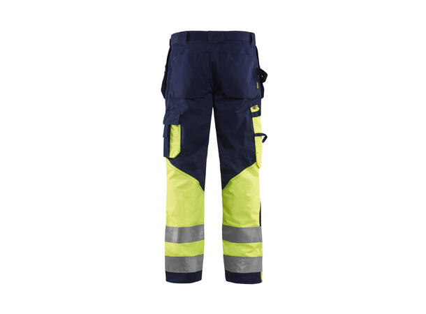 Blåkläder 1529 Håndverksbukse Varsel Marineblå/Gul C50