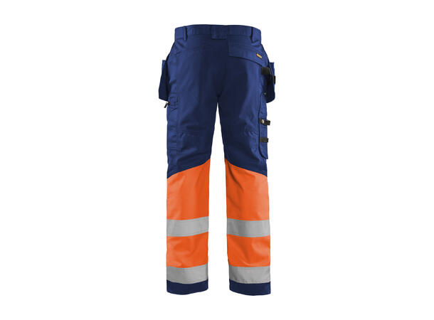 Blåkläder 1558 Håndverksbukse Varsel Marineblå/Oransje C58