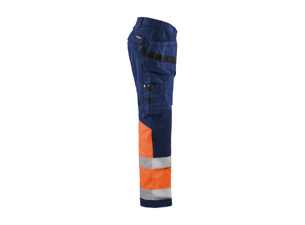 Blåkläder 1558 Håndverksbukse Varsel Marineblå/Oransje C58